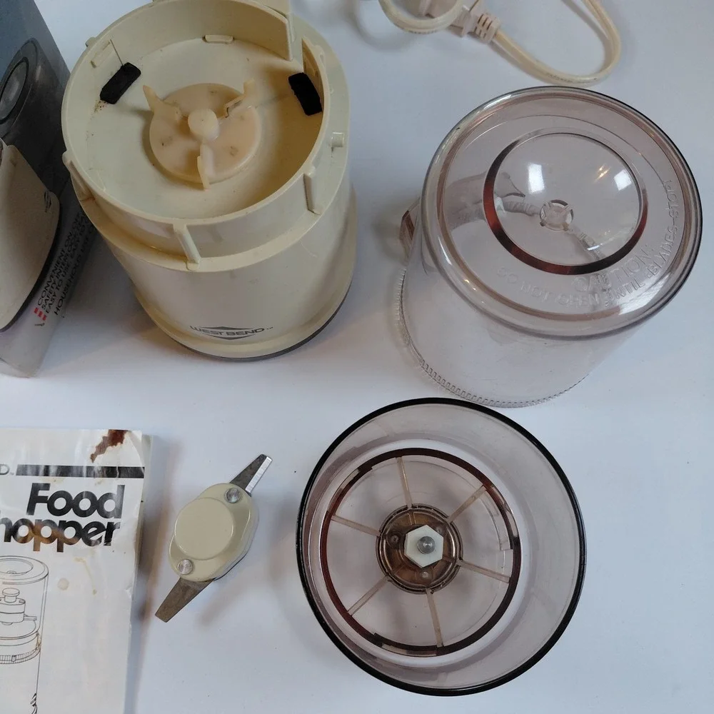 Rare West Bend Electric Mini Food Chopper Coffee Grinder Processor #6501 Tested